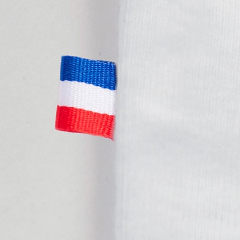 detail du drapeau francais du body en coton bio de papate